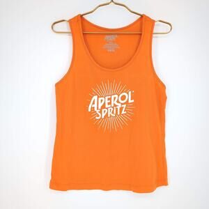 Aperol Spritz Orange Cotton and Polyester Tank Top - Size Small - Good Condition